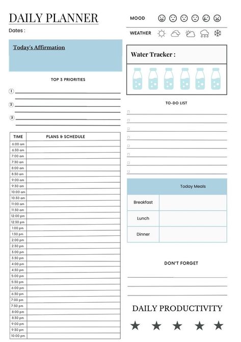 Study Planner Printable Free, Student Daily Planner, Daily Planner Diy, Exam Planner, Daily Planner Printables Free, Daily Routine Planner, Free Daily Planner, Study Planner Printable, Monthly Planner Printable