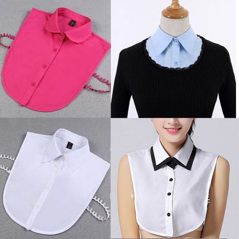 Cheap Diy Projects, Shirt Extender, Sewing Collars, False Collar, Women Choker Necklace, Can Diy, Stil Elegant, Designs For Dresses, Top Drawer