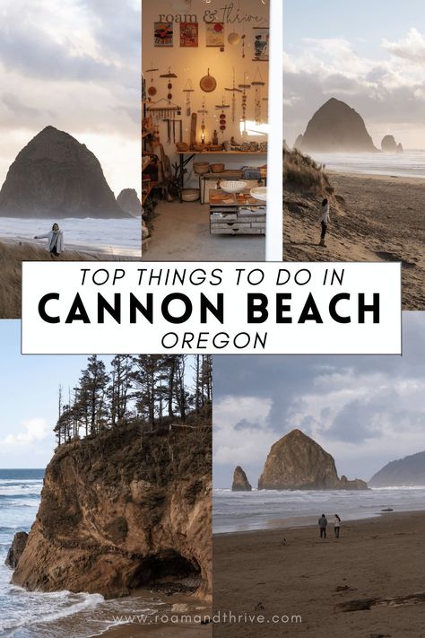 15 Epic Things to Do in Cannon Beach, Oregon. Find out what to do in cannon beach for the perfect weekend escape from Portland or stop on an Oregon coast itinerary | cannon beach | cannon beach oregon | cannon beach oregon photography | cannon beach aesthetic Things To Do In Cannon Beach Oregon, Cannon Beach Oregon Things To Do In, Canyon Beach Oregon, Cannon Beach Oregon Outfits, Cannon Beach Restaurants, Oregon Coast Aesthetic, Oregon Beach House, Canon Beach Oregon, Oregon Coast Roadtrip