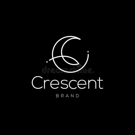 Elegant crescent moon and star logo design line icon vector in luxury style outline linear royalty free illustration Crescent Logo Design, Dream Logo Design Ideas, Luna Logo Design, Moon Logo Ideas, Luxury Logo Design Inspiration, Moon Branding, Crescent Moon Logo, Logo Lune, Moon Logo Design