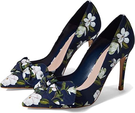 Ted Baker Women's Hyra Pump #Amazon #Fashion #Pump #Promotion Butterfly Heels, Bow High Heels, Floral Pumps, Velvet Pumps, Court Heels, Platform High Heel Shoes, Suede High Heels, Heels High, London Shoes