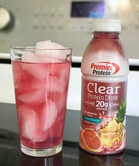 Premier Protein Clear Protein Drink in Tropical Punch Protein Drinks For Women, Healthy Protein Drinks, Protien Drinks, Clear Protein Drinks, Bariatric Protein, Protein Juice, Liquid Protein, Bariatric Meals, Low Carb Protein Bars