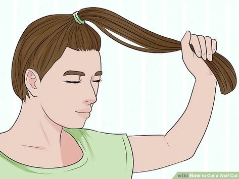 How To Do A Wolf Cut At Home, Diy Wolf Cut Hair, Choppy Layers For Long Hair, A Wolf Cut, Long Hair Diy, Short Long Hair, Cut Hair At Home, Haircut Ideas Trendy, Media Cola