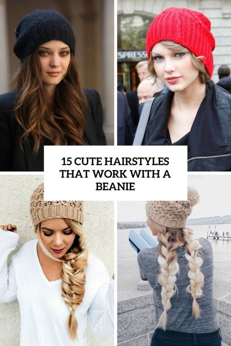 cute hairstyles that work with a beanie cover Beanie Hairstyles, Trendy We Fryzurach, Epic Hair, Old Hairstyles, Cute Beanies, Hairstyle Trends, Athletic Hairstyles, Beanie Style, Curly Bob Hairstyles