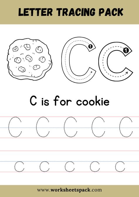 Letter C Trace Worksheet, Letter C Tracing Preschool, Letter C Worksheets For Kindergarten, Letter C Tracing Worksheet, Letter C Worksheets For Preschool, C Tracing Worksheet, Letter C Activities For Preschool, Letter C Worksheet, C Worksheet