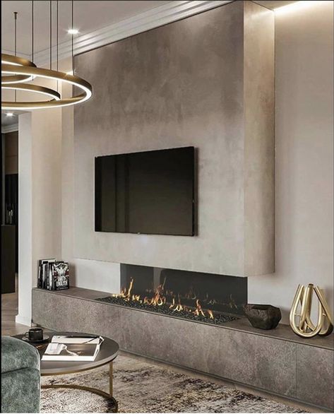 Feature Wall Living Room, Living Room Decor Fireplace, Tv Wall Design, Living Room Design Decor, Home Entrance Decor, Home Fireplace, Home Design Living Room, Modern Fireplace, Living Room Tv Wall