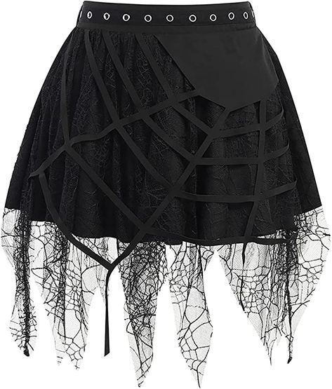 Amazon.com: Ruolai Goth Black Pleated Mini Skirt with Chain High Waisted Tennis Skirt Blacksw M : Clothing, Shoes & Jewelry Edgy Grunge Style, Punk Skirt, Fitted Midi Skirt, Grunge Skirt, Gothic Skirt, Short Pollera, Dark Academia Clothes, Elegante Y Chic, Fishnet Dress