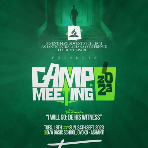 Green Flyer Design, Green Pubmat, Youth Camp Poster, Meeting Poster Design, Gift Poster Design, Camp Flyer Design, Design Agency Social Media, Flyer Background, Church Media Design