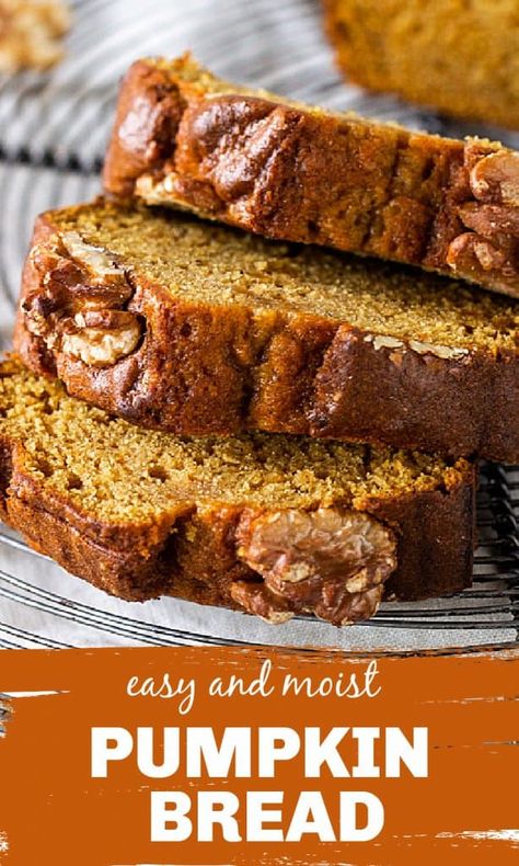 Pumpkin Bread With Pecans Recipe, Pumpkin Nut Bread Recipe Moist, Pumpkin Bread With Walnuts Recipe, Pumpkin Nut Bread Recipe, Pumpkin Bread With Fresh Pumpkin Puree, Pumpkin Bread Without Oil, Ways To Use Pumpkin Puree, Pumpkin Purée Recipes, Canned Pumpkin Recipes Easy