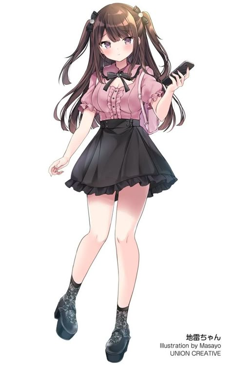 Mini Skirt Ideas, Dark Kawaii, Skirt Ideas, Jirai Kei, Girl Inspiration, Girly Outfits, Cute Characters, Anime Outfits, Fashion Art