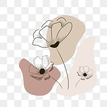 Cartoon Flowers Background, Minimalist Line Art Flowers, Abstract Line Art Flower, Lineart Flowers, Pastel Png, Line Clipart, Aesthetic Art Anime, Arte Aesthetic, Leaves Clipart