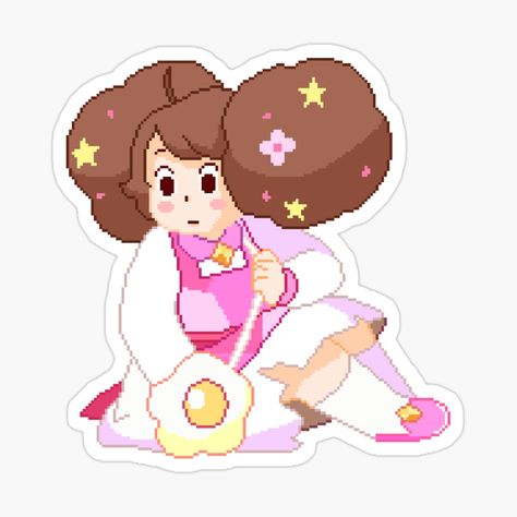 Get my art printed on awesome products. Support me at Redbubble #RBandME: https://www.redbubble.com/i/sticker/Bee-Pixel-art-Bee-and-Puppycat-by-JulesDoodles03/161581350.EJUG5?asc=u Bee And Puppycat Pixel Art, Pixel Art Bee, Bee Pixel Art, Bee And Puppycat, Decorate Notebook, Coloring Stickers, Glossier Stickers, Eye Catching Colors, Pixel Art