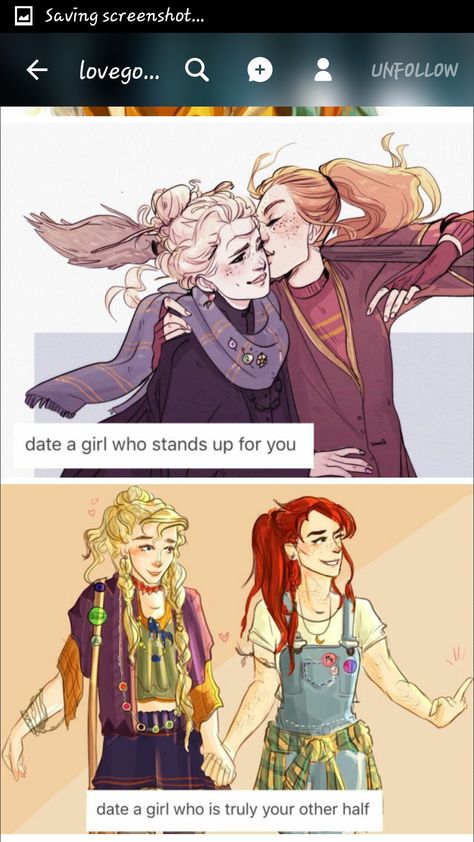 wow I've never thought about this pair. high key ship it Ginny X Luna Fanart, Linny Fanart, Ginny X Luna, Luna X Ginny, Ginny And Luna, Luna Ginny, Harry Potter Couples, Welcome To Hogwarts, Hp Fanart