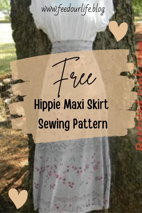 Hippie Maxi Skirt Sewing Pattern - FREE PDF Download Aline Skirt Pattern Free, Maxi Wrap Skirt Pattern, Aline Skirt Pattern, Maxi Skirt Pattern Free, Diy Skirt Pattern, Boho Skirt Pattern, Maxi Skirt Sewing, Skirt Sewing Pattern Free, Maxi Skirt Sewing Pattern