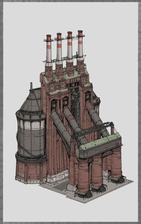 Steampunk Building, Minecraft Steampunk, Minecraft Create, Steampunk City, 3d Karakter, Baba Jaga, Steampunk Ideas, Steampunk House, Minecraft Inspiration