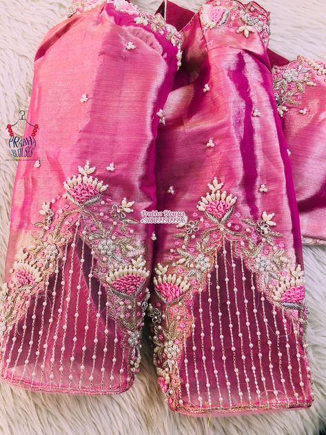 Zardosi Hand Work, Wedding Blouse Aari Work Designs, Net Work Blouse Designs Latest, Aari Work Blouse Aari Work Blouse Wedding, Net Maggam Work Blouses, Bridal Maggam Work Blouses Latest, Maggam Work Net Blouse Designs, Magam Work Blouses Latest, Latest Maggam Work Blouses