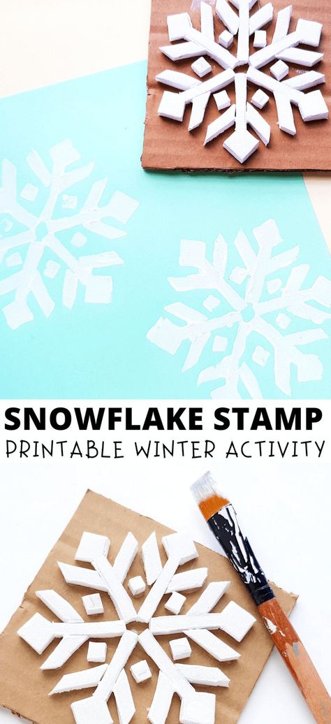 Snowflake Craft For Kids, Printable Snowflake Template, Snowflake Stamp, Winter Stem, Winter Science, How To Make Snowflakes, Snowflake Template, Snowflake Craft, Snowflakes Falling