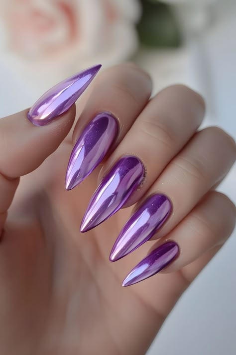 ombre chrome nails, nails summer, trendy nails, chrome nail art, nail designs summer, minimalist nails, chrome nail colors, summer chrome nails, nail inspo, chrome nails designs, ombre nails, cute nails, natural chrome nails, nail art, summer nails, graduation nails, date night beauty, summer nails 2024, graduation nails acrylic, orchid purple nails, aura nails, purple nail designs, orchid nail art, elegant chrome nails, chrome manicure, wedding nails, classic chrome nails, bright summer nails Purple Green Chrome Nails, Nail Art Designs Purple Lavender, Bright Lavender Nails, Lavender Gold Nails, Chrome Nails Designs Blue, Purple Jelly Nails Acrylic, Minimalist Nails Chrome, Purple Chrome Acrylic Nails, Purple Holo Nails