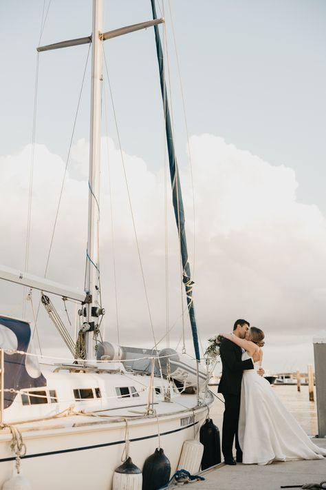 Sailboat wedding, marina wedding, waterfront wedding, sailing couple, engagement photos waterfront, intercoastal wedding, beach wedding, coastal grandma, coastal elegance, black tie sailboat wedding, couple on boat, Oyster Bay Yacht Club, Fernandina Beach, Amelia Island, Jax, Jacksonville, Florida, Fl, Wedding Venue, Wedding Wire, Weddings, Wedding Coordinator, Wedding Inspiration, wedding flowers, white wedding flowers, we are the bowsers, photographer, photography, greenery, bridal bouquet Sailboat Wedding Ceremony, Boat Wedding Reception, Couple On Boat, Yacht Wedding Reception, Sailing Couple, Greenery Bridal Bouquet, White Tent Wedding, Dock Wedding, Sailboat Wedding