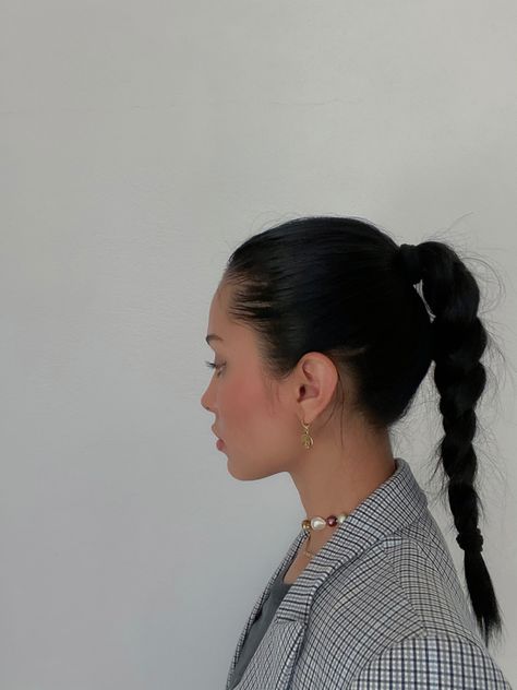 High Ponytail Plait, High Braided Ponytail Hairstyles, Rich Girl Hairstyles, Sleek Ponytail Braid, High Braided Ponytail, Haze Aesthetic, High Ponytail Braid, Slicked Back Hairstyles, Aesthetic Wallpaper Backgrounds