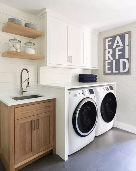 Laundry Room Sinks, Laundry Room/mudroom, Small Laundry Sink, Matte Black Faucet, Drainboard Sink, Sink Ideas, Laundry Room Sink, Black Faucet, Small Sink