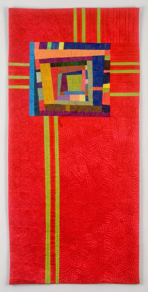 Contemporary Art Quilt, Abstract Quilt, Quilt Modernen, Log Cabin Quilts, Contemporary Quilts, Diy Quilt, Wall Quilts, Mini Quilts, Small Quilts