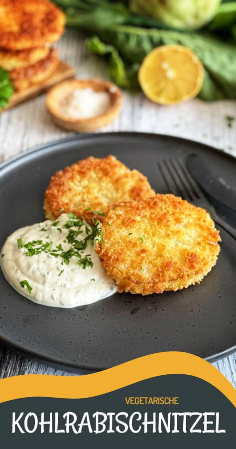 Kohlrabi Air Fryer, Kohlrabi Recipes, Schnitzel Recipes, Cooking Decorating, Eat Smart, Food Diary, Winter Food, Vegetable Dishes, Clean Recipes