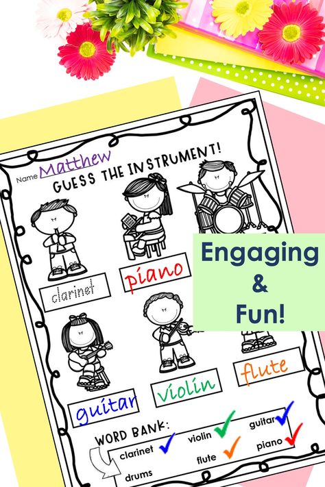 Complement your elementary music lessons, music centers and early finisher activities with these no prep worksheets! Perfect for first grade, second grade, third grade and sub plans, this elementary music packet consists of two weeks of work! A must have for your music classroom, music lesson plans and music teachers, these printable music activities are suitable also for music assessment. Music classroom activities for 1st grade, 2nd grade, 3rd grade music lesson for kids 3rd Grade Music, Music Lesson For Kids, Music Assessments, Music Classroom Activities, Early Finisher Activities, Homeschool Music, Elementary Music Lessons, Prep Worksheets, Music Lesson Plans