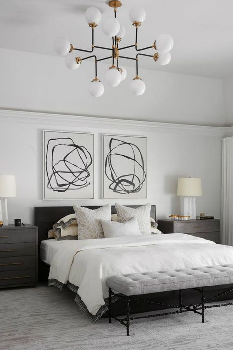 Design Ideas on How to Light Up Your Bedroom Design in a Peculiar Way #designideas #bedroomdesign #bedroomdecor #interiordesign Bedroom Ceilings, Bedroom Ceiling, Decor Aesthetic, Master Bedrooms Decor, Contemporary Bedroom, Bedroom Styles, Bedroom Lighting, Home Decor Tips, Home Decor Bedroom