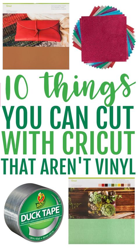 10 Things You Can Cut With Your Cricut That Aren’t Vinyl - Makers Gonna Learn 2023 Cricut Trends, Things You Can Make With A Cricut, Cool Cricut Projects, Cricut Projects Ideas, Cricut Maker Projects, Cricket Machine, Vinyle Cricut, Cricut Help, Cricut Hacks