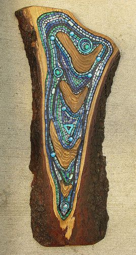 ripples | by delabole Mosaic Stained, Mosaic Madness, Creation Art, Wood Mosaic, Mosaic Garden, Mosaic Projects, Driftwood Art, Mosaic Designs, Stained Glass Mosaic