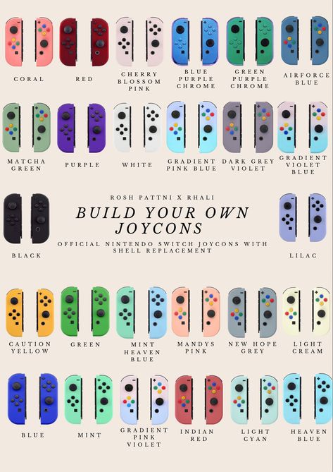 Excited to share the latest addition to my #etsy shop: Build Your Own Custom Joycons, Shell Replacement, Button Replacement, Official Nintendo Switch Controller, Compatible With iOS and Android #button #gamer #controller #gaming #games #authentic #aesthetic #custom #replacement Gaming Nintendo, Customized Nintendo Switch, Game Accessories, Switch Nintendo Aesthetic, Switch Customization, Aesthetic Nintendo, Customized Switch, Custom Switch Nintendo, Switch Console Aesthetic