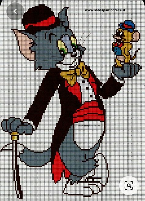 Stitch Character, Disney Cross Stitch Patterns, Pola Kristik, Disney Cross Stitch, Cross Stitch Bookmarks, Cross Stitch Baby, Stitch Cartoon, Tom Jerry, Pixel Art Pattern