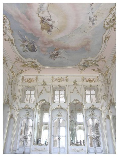 Esterháza Palace, Fertőd, Hungary, built by Prince Nikolaus Esterházy. Sometimes called the 'Hungarian Versailles,' it is Hungary's grandest Rococo palace. Angelcore Aesthetic, Royal Aesthetic, Angel Aesthetic, Baroque Architecture, Princess Aesthetic, The Ceiling, Beautiful Architecture, Pics Art, Marie Antoinette