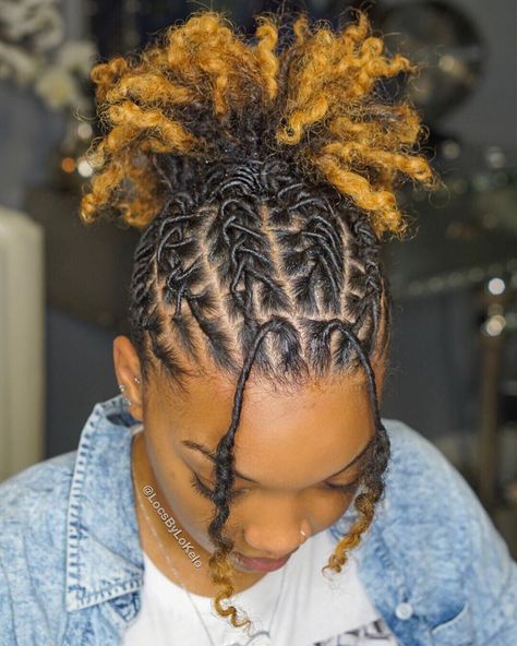 KingOfLocs on Instagram: “G O O D ☀️ M O R N I N G! Loc updo for @la_106 💓❤️😍 (You must SWIPE SCREEN 📲 ) 🔒 I started her locs 🔥 ⭐️ Style: lobster braids ⏰ Twist &…” Dread Locks Black Women Hairstyles, Short Dreadlocks Hairstyles, Loc Ideas, Locs Journey, Short Dreadlocks Styles, Dreads Styles For Women, Dreadlocks Hairstyles, Loc Updo, Braids Twist