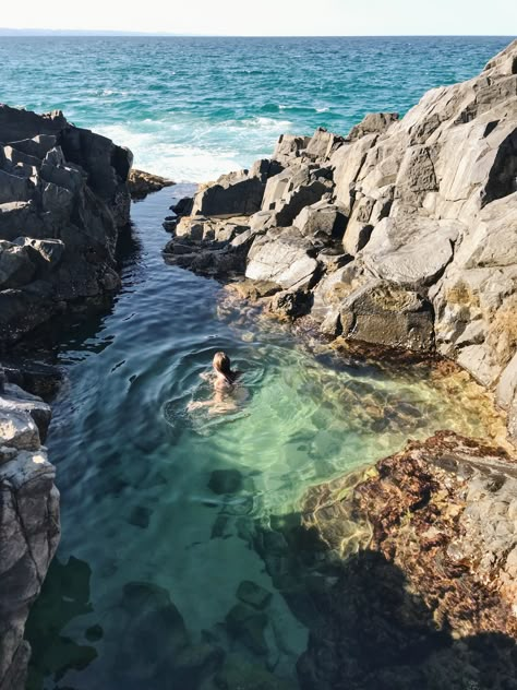 Noosa Fairy Pools Aesthetic, Fairy Pools Noosa, Noosa Fairy Pools, Pools Australia, Noosa Australia, Mermaid Pool, Gap Year Travel, Beach Instagram Pictures, Fairy Pools