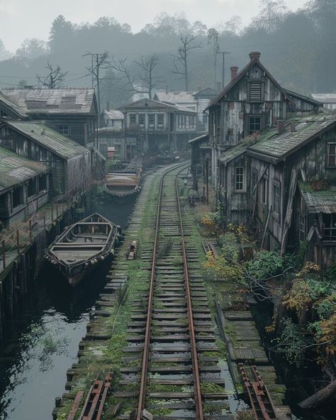 Abandoned Places Poor Town Aesthetic, Abandoned Buildings Aesthetic, Poor Aesthetic, Apocalypse Stuff, Derelict House, Environment Photo, Haunted Castles, Derelict Places, Eerie Places