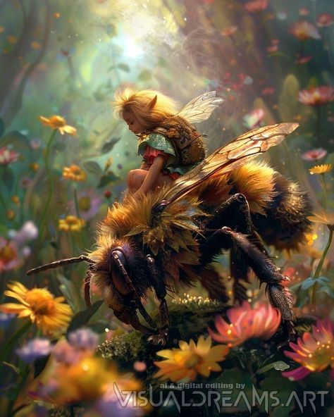 Forest Creature Concept Art, Queen Bees Art, Fairy Quotes, Fair Folk, Male Fairy, Fae Folk, Bee Stuff, Fairies Garden, Big Bee