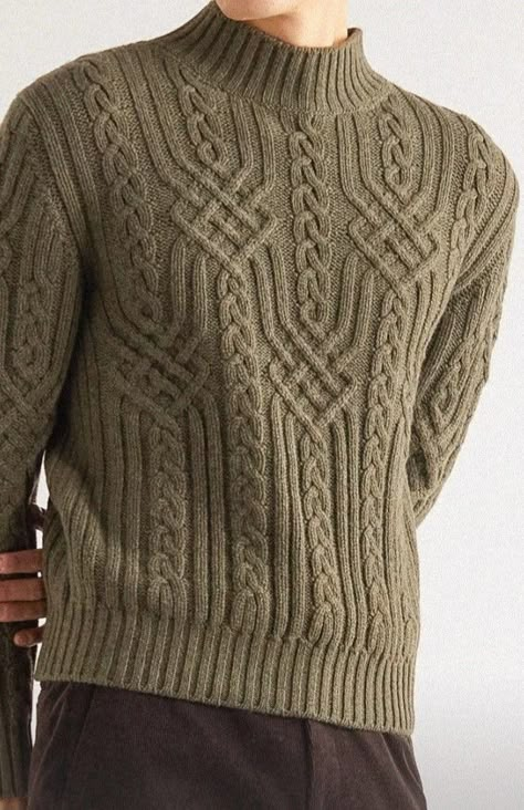 Mens Knit Sweater Pattern, Mens Cable Knit Sweater, Mens Knitted Cardigan, Gents Sweater, Cable Knit Sweater Pattern, Intermediate Knitting Patterns, Clothing Pattern Design, Aran Knitting Patterns, Mens Knit Sweater