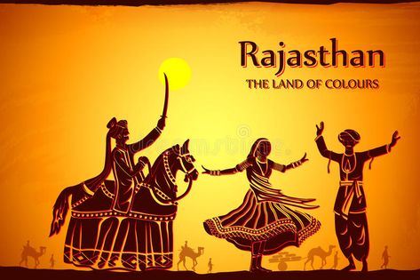 Culture Of Rajasthan, Rajasthan Tour, Poster Rangoli, Camels Art, Indian Traditional Paintings, India Poster, Rajasthani Art, Dancing Drawings, Tourism Poster