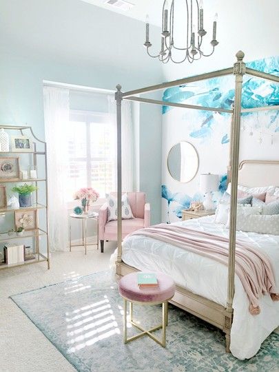 Posts from mytexashouse | LIKEtoKNOW.it Artsy Bedroom, Teen Room Makeover, Light Blue Pillows, Decor Ikea, Teen Girl Room, Dekorasi Kamar Tidur, Girl Bedroom Decor