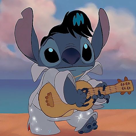 Stitch Icons Aesthetic, Stitch Guitar, Disney Characters Lilo, Lilo And Stitch 2002, Stitch Drawings, Disney Characters Wallpaper, Lilo And Stitch Drawings, Stitch Quote, Stitch Drawing