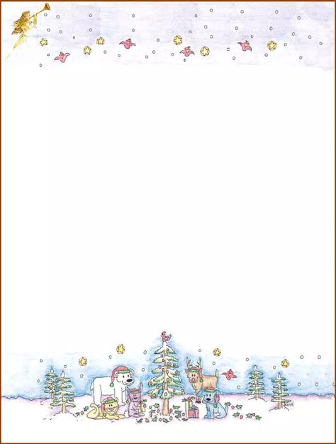 Free Christmas Stationery and Letterheads to Print Christmas Letter Template Free, Holiday Letterhead, Christmas Letterhead, Christmas Letter Template, Christmas Stationary, Letters Printable, Printable Frames, Christmas Letters, Free Printable Stationery