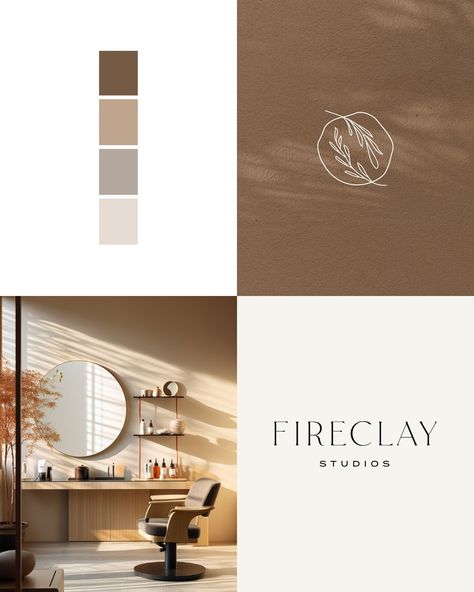 Revisiting this branding project from last year always gives us all the spa-like relaxing vibes ✨ The Fireclay team came to us when they were in the process of opening a new studio suite concept in Utah, aimed at stylists, salons, and med spas. (Studio suite brands have become a bit of a niche for us, and we’re not mad about it! 💖) They wanted their brand to feel both calm and classy — a mix of healing and beauty — so we used a neutral color palette and organic, hand-done graphic elements. ... Beauty Salon Color Palette, Spa Color Palette, Studio Suite, Social Graphics, Spa Colors, Spa Branding, Neutral Color Palette, Relaxing Colors, Us When