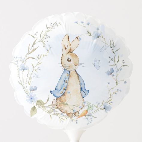 Peter Rabbit It's a Boy | Small Air-Filled Balloon Wildflower Wreath, Foil Cards, Peter Rabbit, Suit Accessories, Kids Nursery Decor, Free Birthday Invitations, Hair Accessories Jewelry, Free Birthday Invitation Templates, Clothing Labels