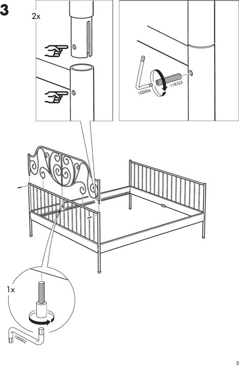 Ikea Leirvik Bed Frame Full Queen King Assembly Instruction Lervik Bed Ikea Ideas, Bed For Boy, Ikea Leirvik Bed Inspiration, Ikea Bed Frame Black, Ikea Balestrand Bed, Ikea Leirvik, Ikea Bed Leirvik, Leirvik Bed, Bed Frame Full