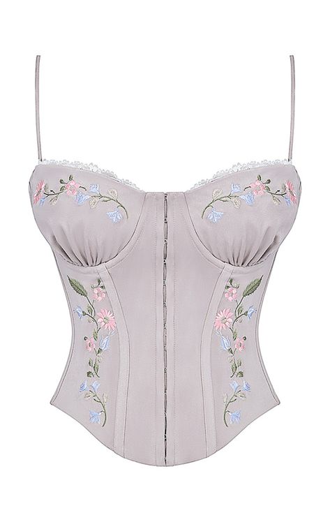 Embroidered Corset, Light Lavender, House Of Cb, Floral Embroidery, Sweetheart Neckline, Lavender, Embroidery, Twitter, Floral