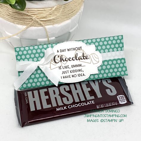 Nothing’s Better Than…..A Treat! – Jumping into Stamping Chocolate Stamp, Hershey Bar Wrappers, Food Cards, Chocolate Card, Treat Holders, Hershey Bar, Coffee Cards, Candy Holder, Treat Holder