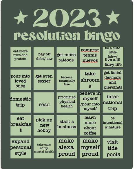 hunchback Vision Board Bingo, New Years Eve Bingo, 2023 Bingo Card, New Year Bingo, 2023 Bingo, Camping Bingo, Bingo Books, Road Trip Bingo, Bingo Casino