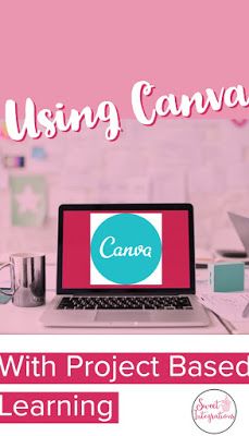 Learn how using Canva with project based learning lessons can create professional looking designs that keep students engaged and loving learning each day. Click through to see how your classroom or homeschool students can use Canva for their DIY projects and activities. Various PBL units can be taught by creating brochures, posters, infographics, logos, business cards, invitations, stationary, and more. Check them out with your elementary or middle school students today! Technology Projects For Middle School, Canva Lesson Plans, Middle School Technology Projects, Middle School Technology Lessons, Canvas Classroom, Project Based Learning Elementary, Project Based Learning Kindergarten, Middle School Technology, Computer Lab Lessons